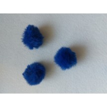 Помпон кролик искусственный 3см (синий), цена за 1 шт