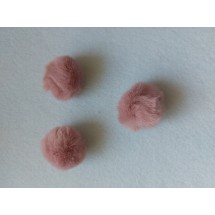 Помпон кролик искусственный 3см (пыльная роза), цена за 1 шт