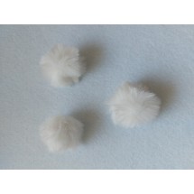 Помпон кролик искусственный 3см (белый), цена за 1 шт