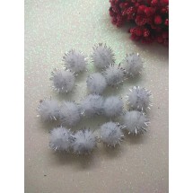 Помпоны с люрексом  1,5 см, цена за 50 шт