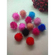 Помпоны с люрексом 2 см, цена за 10 гр (около 39 шт)