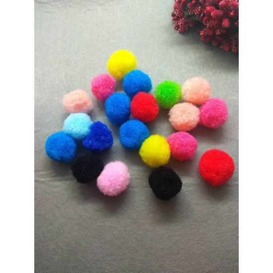 Помпоны 2 см цв. микс, цена за 50 шт