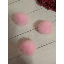 Помпоны из фатина 3,5 см цв. розовый, цена за 1 шт
