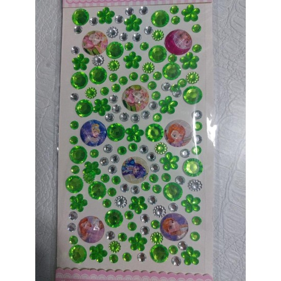 Стразы  самоклеющиеся микс на блистере микс 2 цена за упаковку