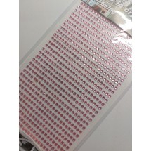 Стразы самоклеющиеся 3 мм (750 шт) цв. розовый, цена за упаковку