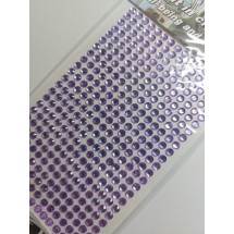 Стразы самоклеющиеся 6 мм на блистере (375 шт) цв. сиреневый, цена за упаковку