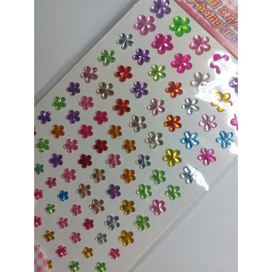 Стразы самоклеющиеся фигурные (100 шт) микс, цена за упаковку