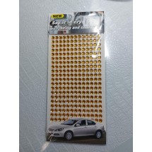 Стразы самоклеющиеся на блистере 6мм*260шт (цв.янтарный), цена за упаковку