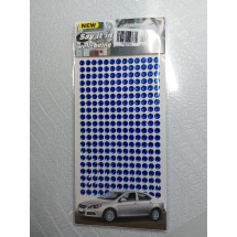 Стразы самоклеющиеся на блистере 6мм*260шт (цв.синий), цена за упаковку