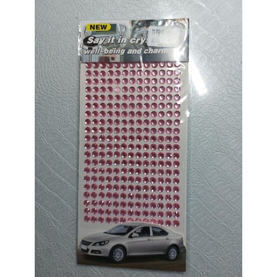 Стразы самоклеющиеся на блистере 6мм*260шт (цв.св.розовый), цена за упаковку