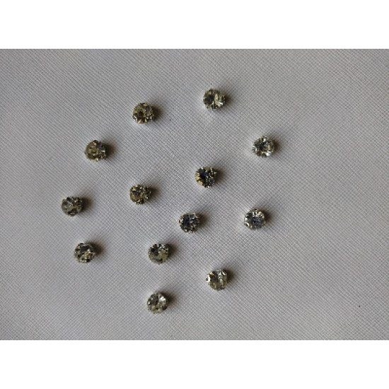 Стразы пришивные SS35 "Круг" белый №1, цена за 10 шт