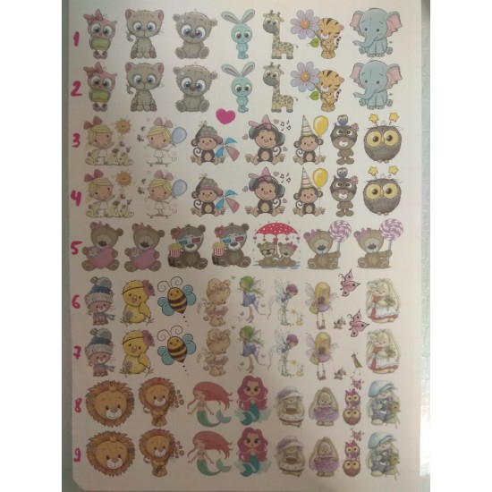 Набор термонаклеек "Ассорти" №12 , цена за 7-8 шт