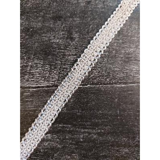 Тесьма отделочная 1,1 см цв. белый, цена за 1 м