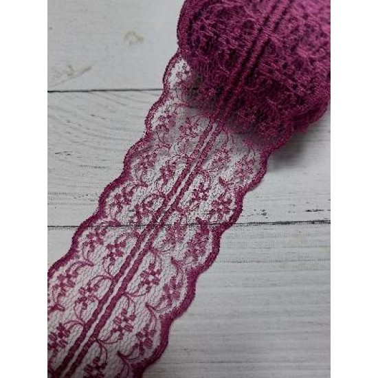 Кружево 4,5 см, цв. сиреневая фуксия цена за 1 м
