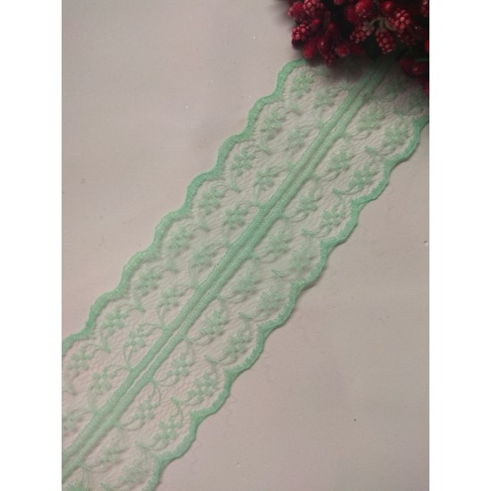 Кружево 4,5 см цв. аквамарин, цена за 1 м