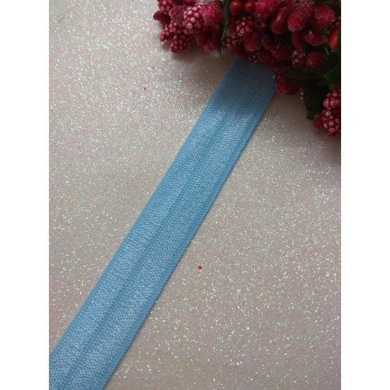Тесьма эластичная 1,5 см (цв. голубой), цена за 1 м