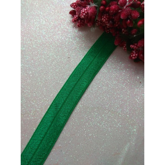 Тесьма эластичная 1,5 см (цв. зеленый), цена за 1 м