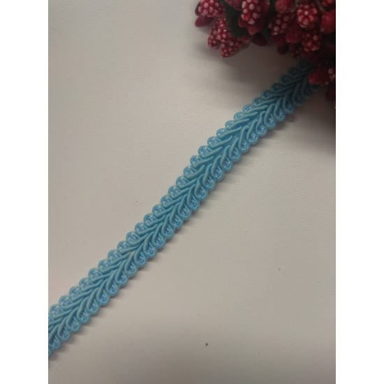 Тесьма отделочная 1,1 см цв. голубой, цена за 1 м