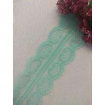 Кружево капроновое 5 см цв. аквамарин, цена за 1 м