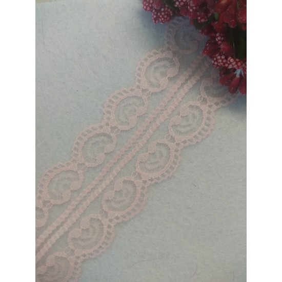 Кружево капроновое 5 см цв. персиковое суфле, цена за 1 м