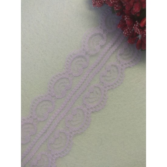 Кружево капроновое 5 см цв. сиреневый, цена за 1 м