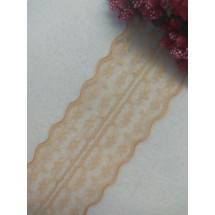 Кружево 4,5 см, цв. светло-коричневый, цена за 1 м