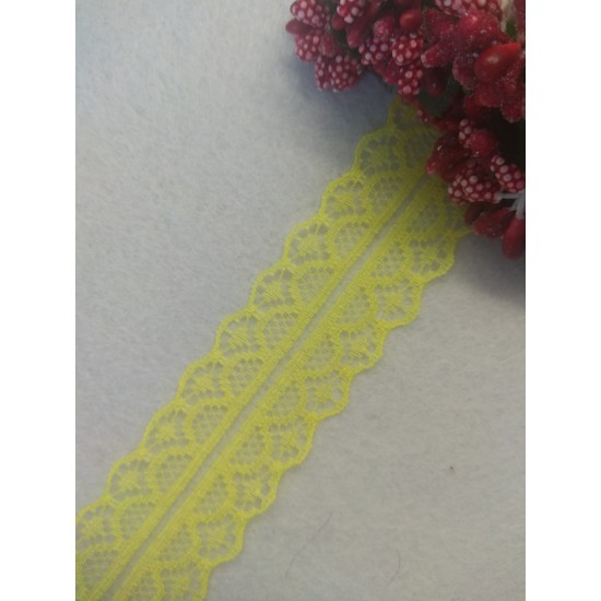 Кружево 3 см цв. желтый, цена за 1 м