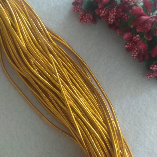 Резинка шляпная 2 мм цв. золото, цена за 1 м