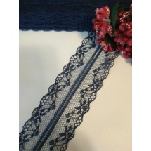 Кружево 4 см (цв. темно-синий), цена за 1 м