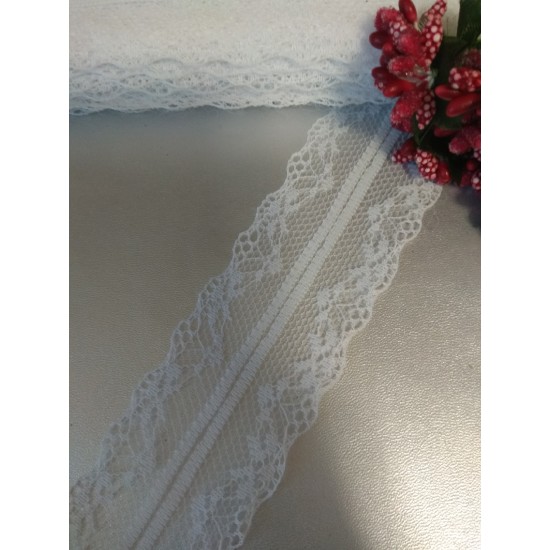 Кружево 4 см (цв. белый), цена за 1 м