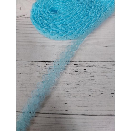 Кружево 1,5 см цв. голубой, цена за 1 м