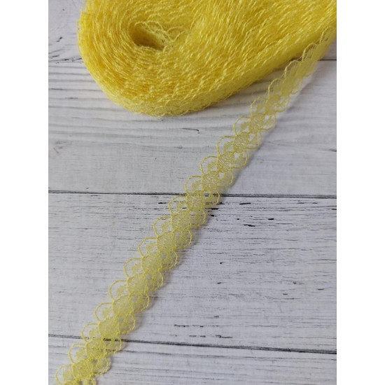 Кружево 1,5 см цв. желтый, цена за 1 м