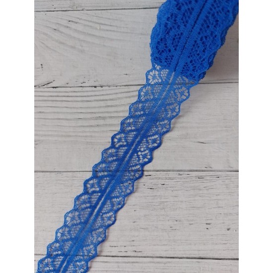 Кружево 3 см цв. синий, цена за 1 м