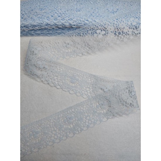 Кружево 3,7 см (цв. голубой 12), цена за 1 м