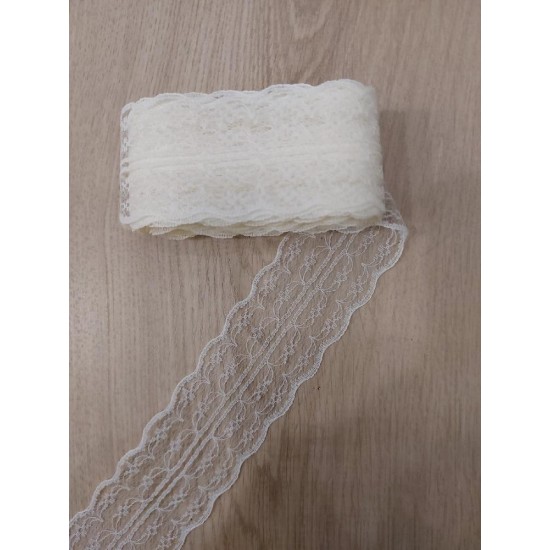 Кружево 4,5 см, цв. айвори, цена за 1 м
