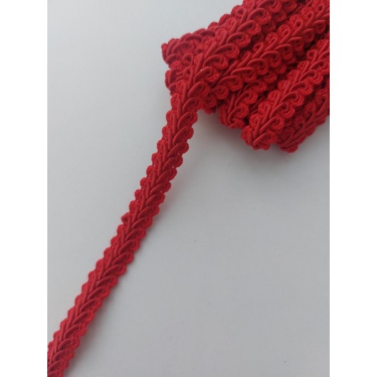 Тесьма отделочная 1,1 см цв. красный , цена за 1 м