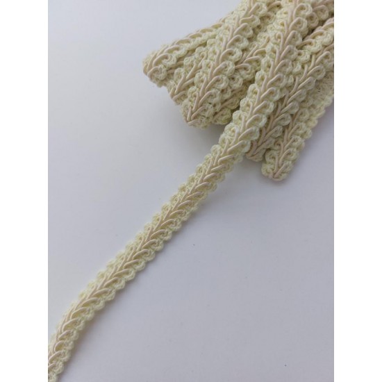 Тесьма отделочная 1,1 см цв. светло-желтый, цена за 1 м