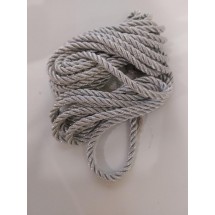 Шнур витой 6 мм цв. серебряный, цена за 3 м