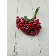 Тычинки на проволоке в пучках (12 шт), цв. темно-красный, цена за пучок