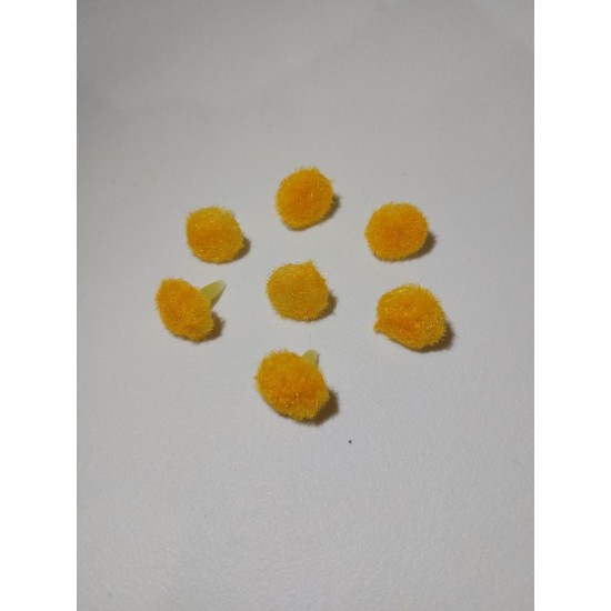 Серединки для цветов 1,5 см цв. желтый, цена за 10 шт