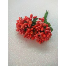 Тычинки на проволоке в пучках (12 шт), цв. коралловый, цена за пучок