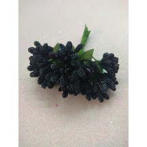 Тычинки на проволоке в пучках (12 шт), цв. черный, цена за пучок