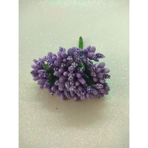 Тычинки на проволоке в пучках (12 шт), цв. фиолетовый, цена за пучок