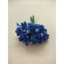 Тычинки на проволоке в пучках (12 шт), цв. синий, цена за пучок