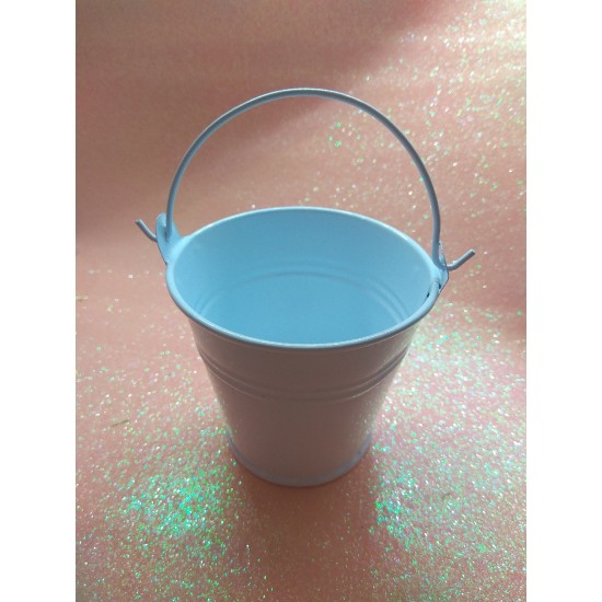 Ведро декоративное (металл)белое 5,5см х 5,7см, цена за 1 шт