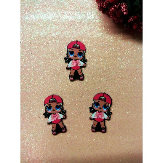 Кабошоны LOL (акриловые-вырубка) 35мм №2, цена за 1 шт