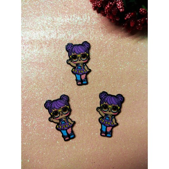 Кабошоны LOL (акриловые-вырубка) 35мм №3, цена за 1 шт