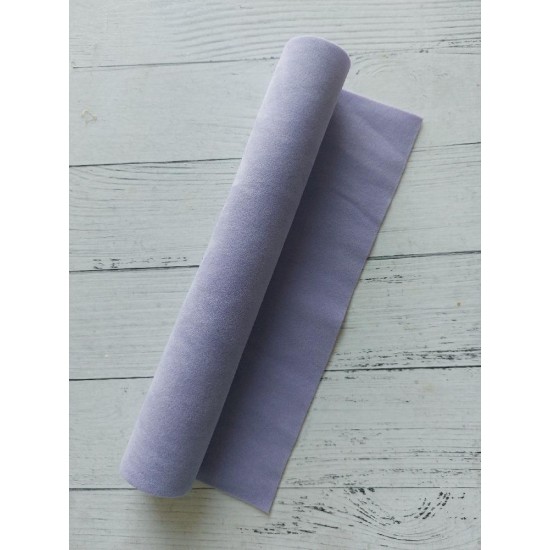Замша искусственная двусторонняя, цв. светло-фиолетовый, цена за лист