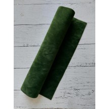 Замша искусственная двусторонняя, цв. темно-зеленый, цена за лист