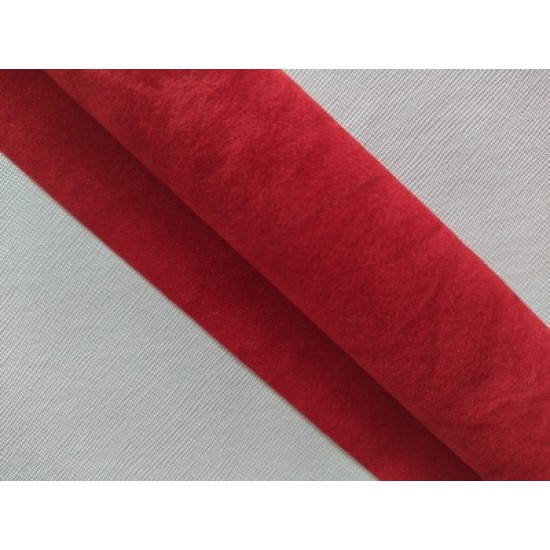 Замша искусственная двусторонняя, А4 красный №11, цена за лист